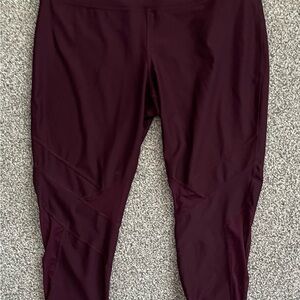 Xersion Deep Burgundy Active Leggings XXL